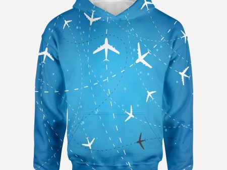 Travelling with Aircraft Printed 3D Hoodies For Discount