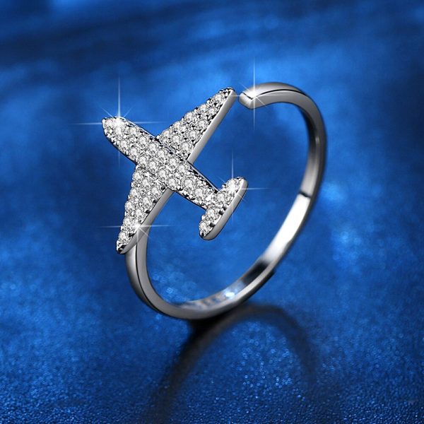 Super Quality Shinny Airplane Shape Ring (Adjustable) Hot on Sale