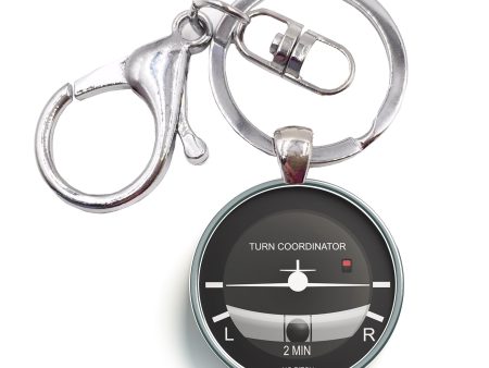 Turn Coordinator 2 Designed Circle Key Chains Sale