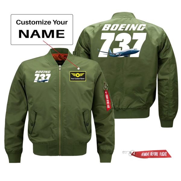 Super Boeing 737+Text Designed Pilot Jackets (Customizable) Hot on Sale