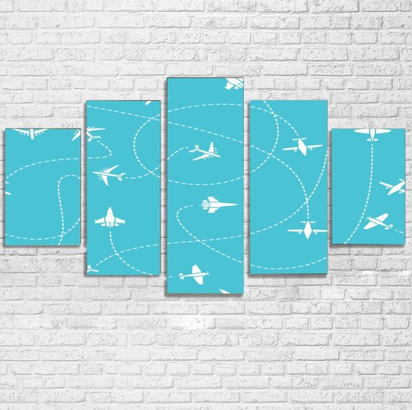 Travel The The World By Plane Multiple Canvas Poster For Sale