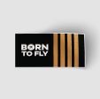 Born to Fly & Pilot Epaulettes (4 Lines) Designed Stickers Online Hot Sale