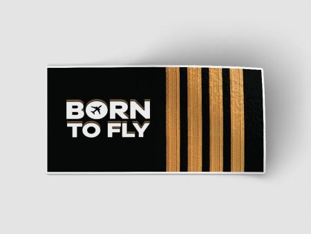 Born to Fly & Pilot Epaulettes (4 Lines) Designed Stickers Online Hot Sale