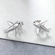 Ultra High Quality 925 Silver Airplane Shape Earrings For Sale