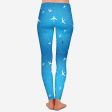 Travelling with Aircraft (Blue) Designed Women Leggins Online Sale