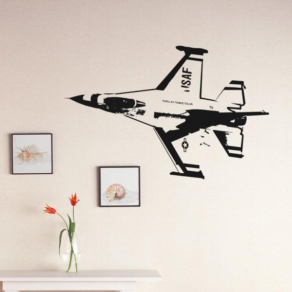 USAF Fighting Falcon F16 Designed Wall Sticker Online Sale