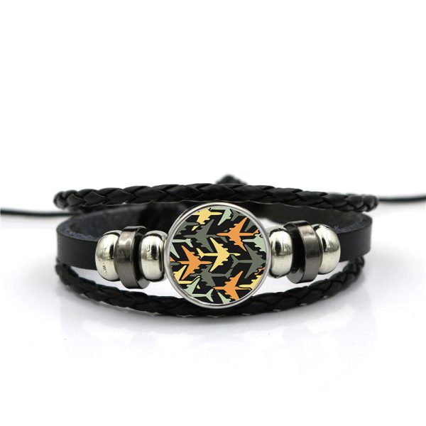 Volume 2 Super Colourful Airplanes Designed Leather Bracelets Fashion