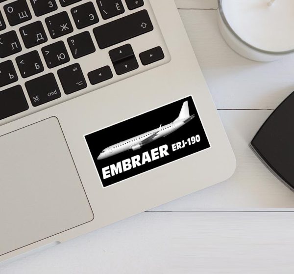 The Embraer ERJ-190 Designed Stickers Fashion