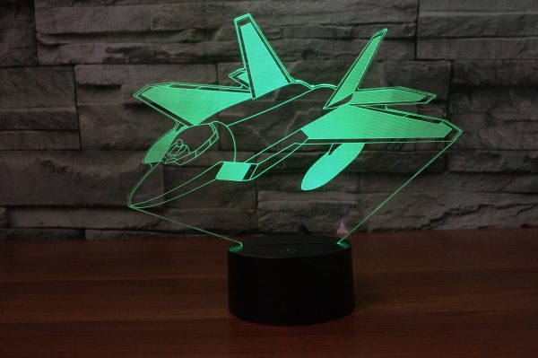 Very Detailed Fighting Falcon F35 Designed 3D Lamp on Sale