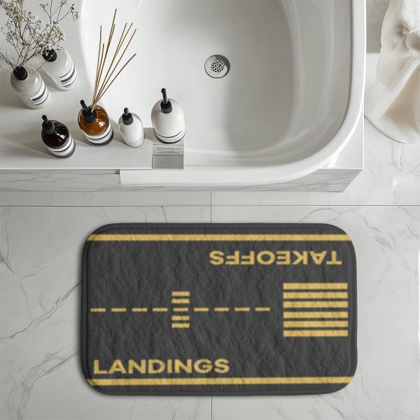 Takeoff & Landings Designed Bath Mats Fashion