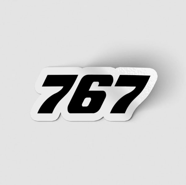 767 Flat Text Designed Stickers For Cheap