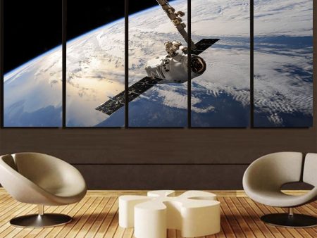 World View from Space Printed Canvas Prints (5 Pieces) Fashion