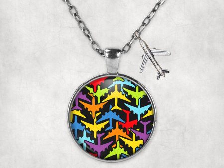 Super Colourful Airplanes Designed Necklaces on Sale