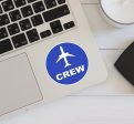 Crew & Circle (Blue) Designed Stickers Cheap