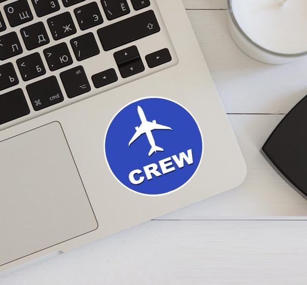 Crew & Circle (Blue) Designed Stickers Cheap