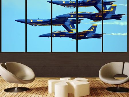 US Navy Blue Angels Printed Canvas Prints (5 Pieces) Fashion