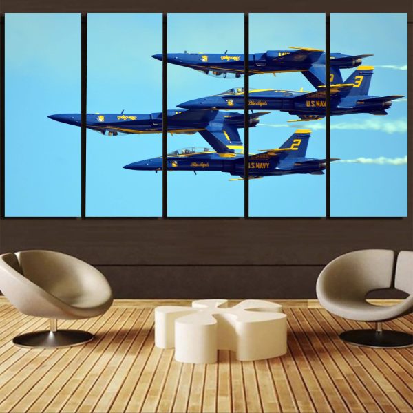 US Navy Blue Angels Printed Canvas Prints (5 Pieces) Fashion