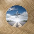 Taking Off Aircraft Designed Carpet & Floor Mats (Round) For Sale