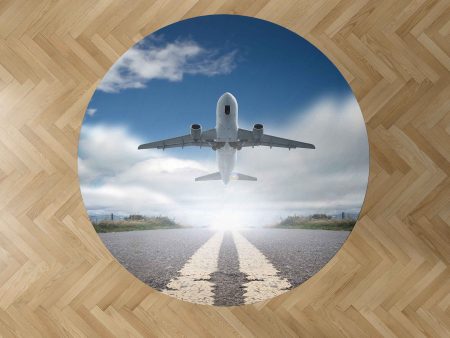 Taking Off Aircraft Designed Carpet & Floor Mats (Round) For Sale