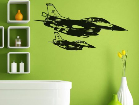 Two Cruising Fighting Falcon Designed Wall Sticker Supply