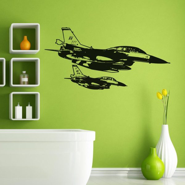 Two Cruising Fighting Falcon Designed Wall Sticker Supply