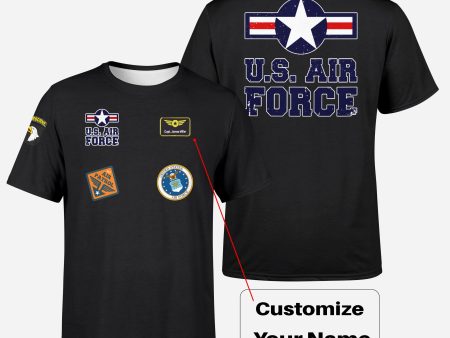 US Air Force + Patches Designed T-Shirts Sale