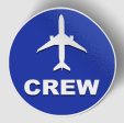 Crew & Circle (Blue) Designed Stickers Cheap