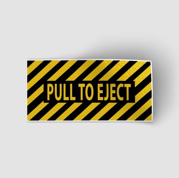 Pull to Eject Designed Stickers For Cheap