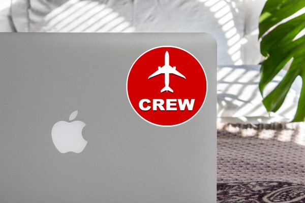 Crew & Circle (Red) Designed Stickers For Cheap