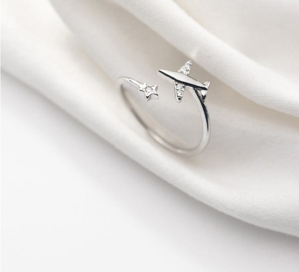 Super Stylish 925 Silver Special Edition Airplane Ring Online Sale