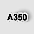 A350 Flat Text Designed Stickers Discount