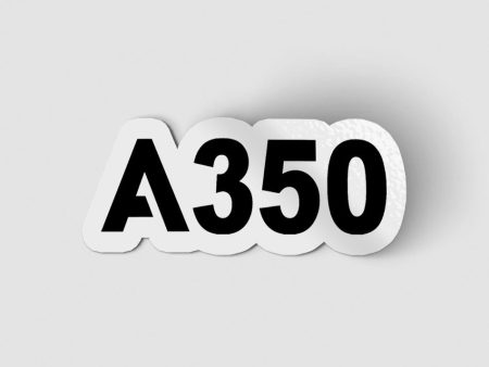 A350 Flat Text Designed Stickers Discount