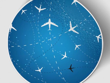 Travelling with Aircraft (Blue) Designed Stickers Supply