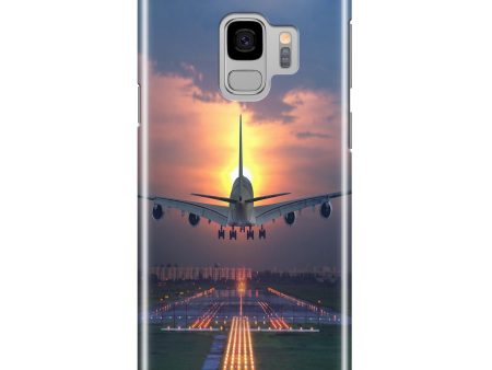 Super Boeing 747 Landing During Sunset Printed Samsung J Cases Fashion