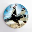 Turning Right Fighting Falcon F16 Printed Wall Clocks Supply