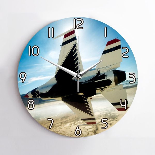 Turning Right Fighting Falcon F16 Printed Wall Clocks Supply