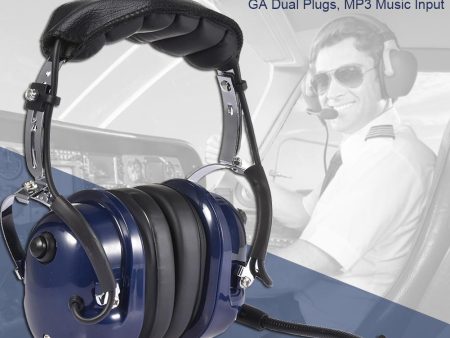 Super Value Pilot ABS Headset with Noise Reduction & Music Input Online now