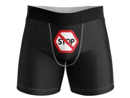 Stop! Designed Men Boxers Discount