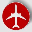 Airplane & Circle (Red) Designed Stickers Sale