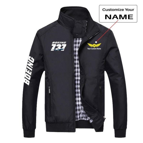 Super Boeing 737+Text Designed Stylish Jackets Fashion