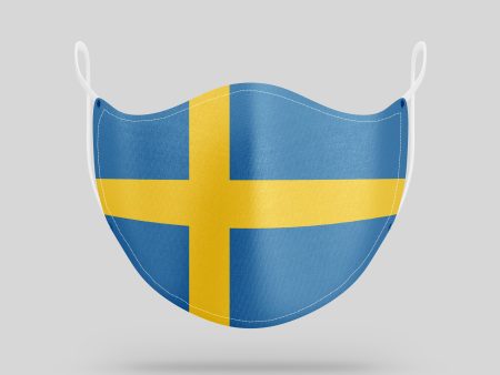 Sweden Flag Designed Face Masks Cheap