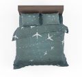 Travelling with Aircraft (Green) Designed Bedding Sets Online now