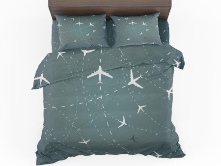 Travelling with Aircraft (Green) Designed Bedding Sets Online now