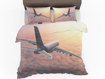 Super Cruising Airbus A380 over Clouds Designed Bedding Sets Online now