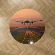 Super Cool Landing During Sunset Designed Carpet & Floor Mats (Round) on Sale