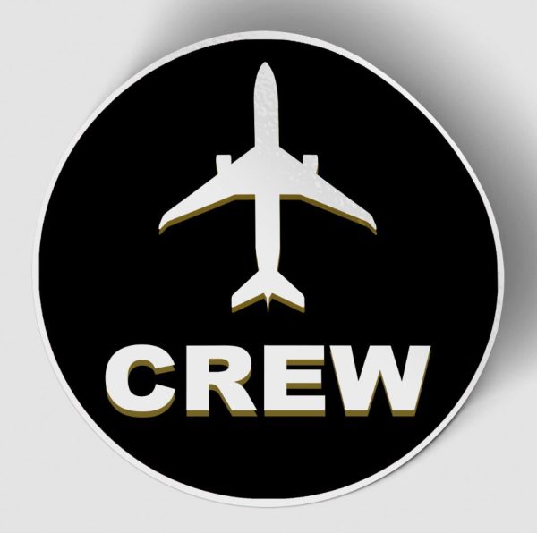 Crew & Circle (Black) Designed Stickers Sale