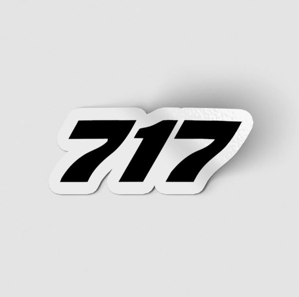 717 Flat Text Designed Stickers Cheap