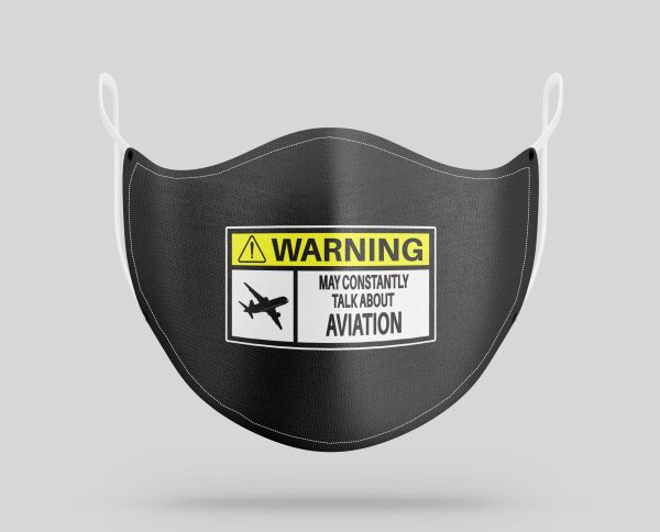 Warning Aviation Designed Face Masks Fashion