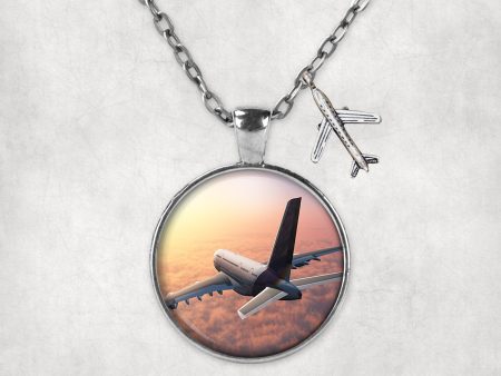 Super Cruising Airbus A380 over Clouds Designed Necklaces Discount