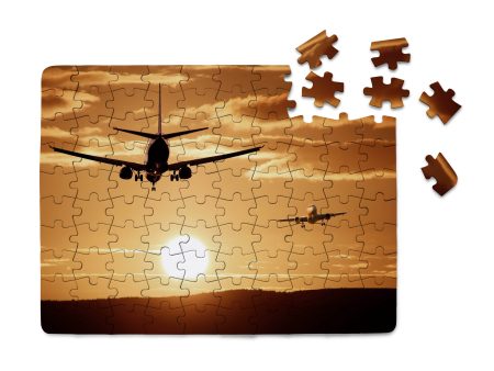 Two Aeroplanes During Sunset Printed Puzzles Sale